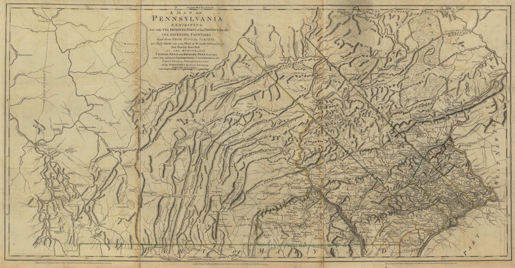 1770 Map of Pennsylvania